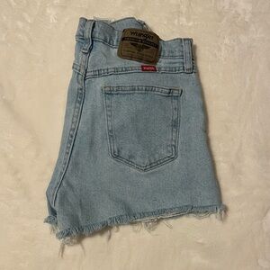 Wrangler Sky Blue Denim Cutoff Shorts